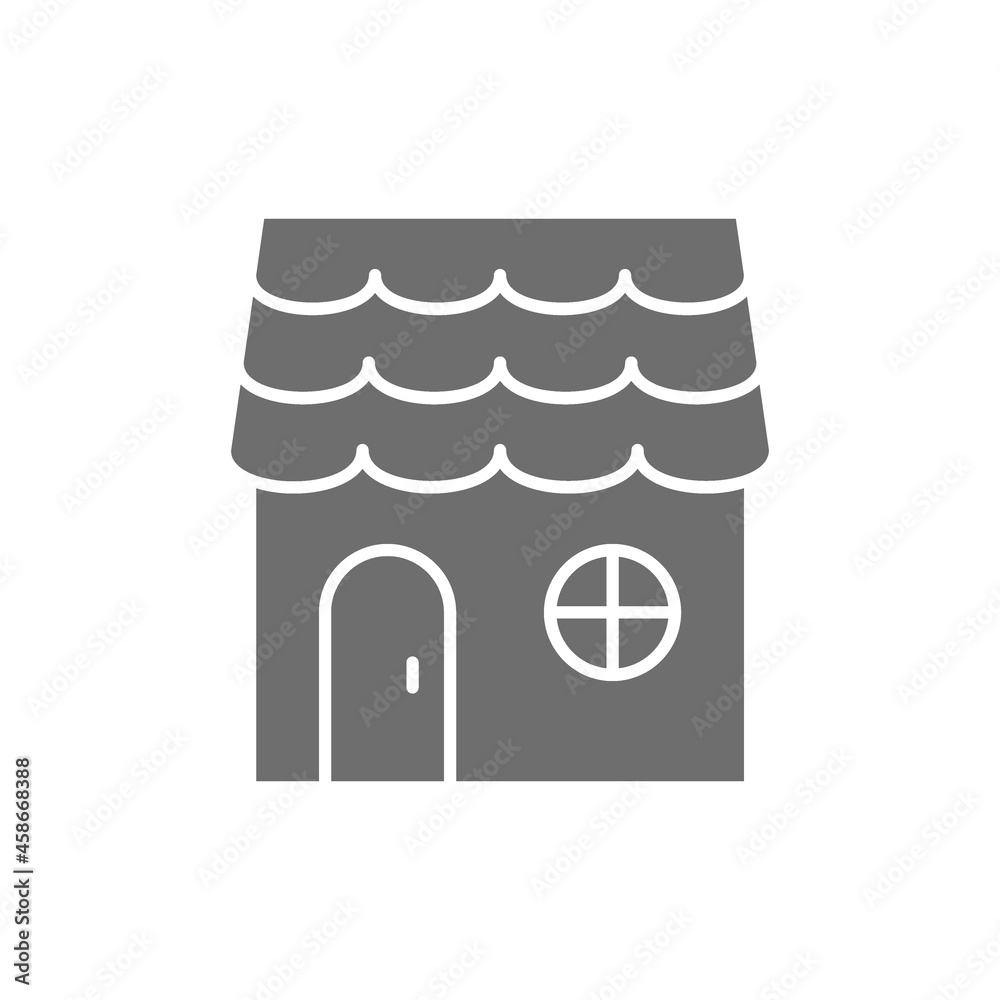 House grey icon. Isolated on white background House grey icon. Isolated on white background