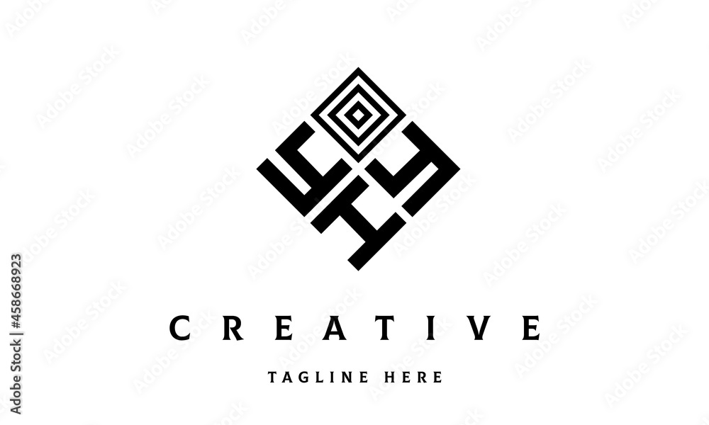 YYH rectangle three latter logo vector YYH rectangle three latter logo vector