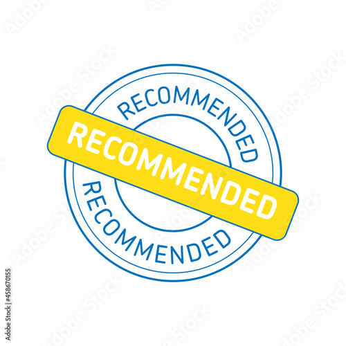 Illustration Vector Rubber Stamp of Recommended