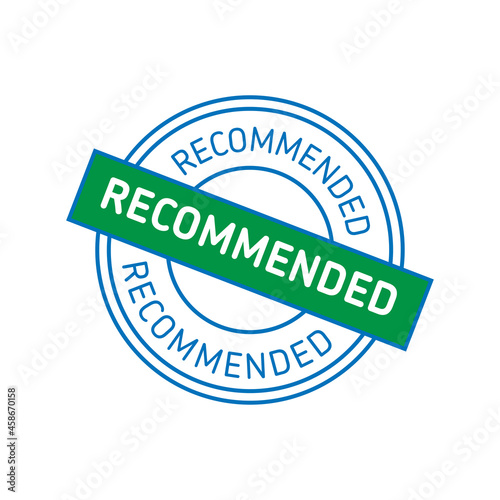 Vector Rubber Stamp of Recommended