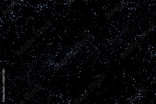 Starry night sky. Dark night sky with stars. 3D photo of galaxy space. 