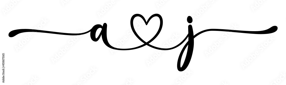 aj, ja, letters with heart Monogram, monogram wedding logo. Love icon, couples Initials, lower case, connecting HEART, home decor, aj, ja, letters with heart Monogram, monogram wedding logo. Love icon, couples Initials, lower case, connecting HEART, home decor,