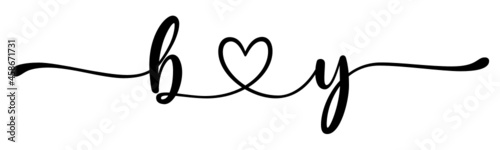 by, yb, letters with heart Monogram, monogram wedding logo. Love icon, couples Initials, lower case, connecting HEART, home decor,
