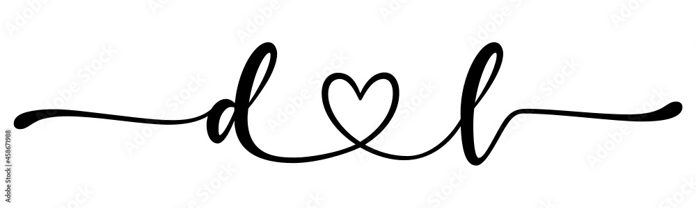 dl, ld, letters with heart Monogram, monogram wedding logo. Love icon, couples Initials, lower case, connecting HEART, home decor, dl, ld, letters with heart Monogram, monogram wedding logo. Love icon, couples Initials, lower case, connecting HEART, home decor,