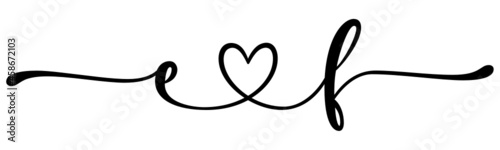 ef, fe, letters with heart Monogram, monogram wedding logo. Love icon, couples Initials, lower case, connecting HEART, home decor,