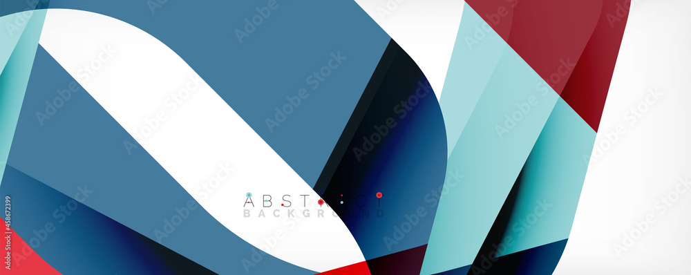Geometric abstract background - multicolored abstract shapes on white. Vector Illustration For Wallpaper, Banner, Background, Landing Page Geometric abstract background - multicolored abstract shapes on white. Vector Illustration For Wallpaper, Banner, Background, Landing Page