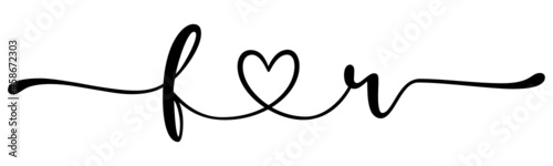 fr, rf, letters with heart Monogram, monogram wedding logo. Love icon, couples Initials, lower case, connecting HEART, home decor,