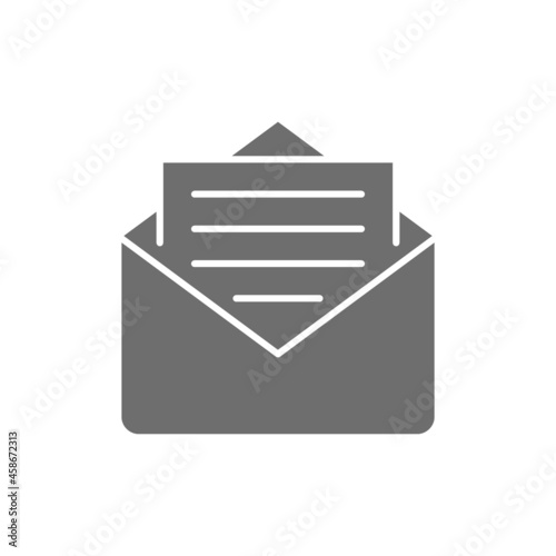 Sms, message, email grey icon. Isolated on white background