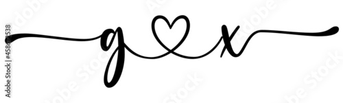 gx, xg, letters with heart Monogram, monogram wedding logo. Love icon, couples Initials, lower case, connecting HEART, home decor,