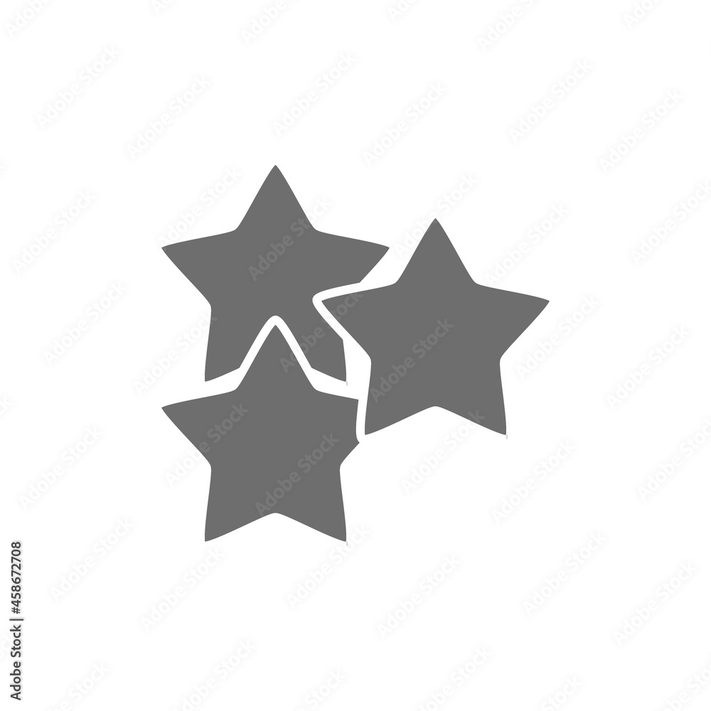 Stars, best choice, positive feedback grey icon. Stars, best choice, positive feedback grey icon.