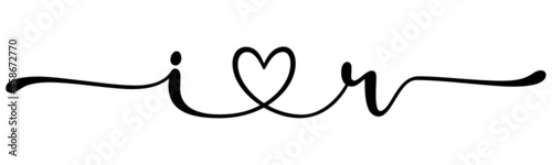 ir, ri, letters with heart Monogram, monogram wedding logo. Love icon, couples Initials, lower case, connecting HEART, home decor,