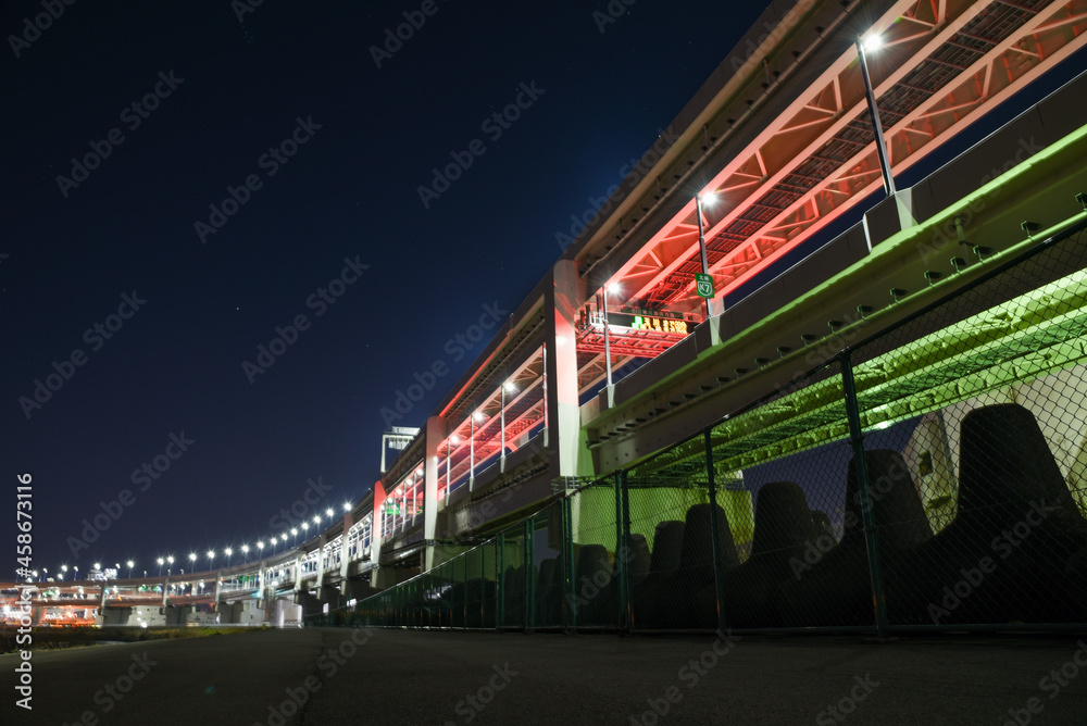 Fototapeta premium ジャンクション 横浜 港北 ライトアップ