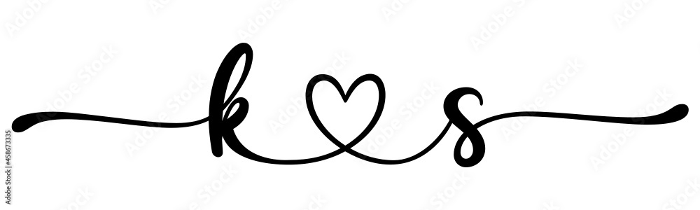 ks, sk, letters with heart Monogram, monogram wedding logo. Love icon, couples Initials, lower case, connecting HEART, home decor, ks, sk, letters with heart Monogram, monogram wedding logo. Love icon, couples Initials, lower case, connecting HEART, home decor,