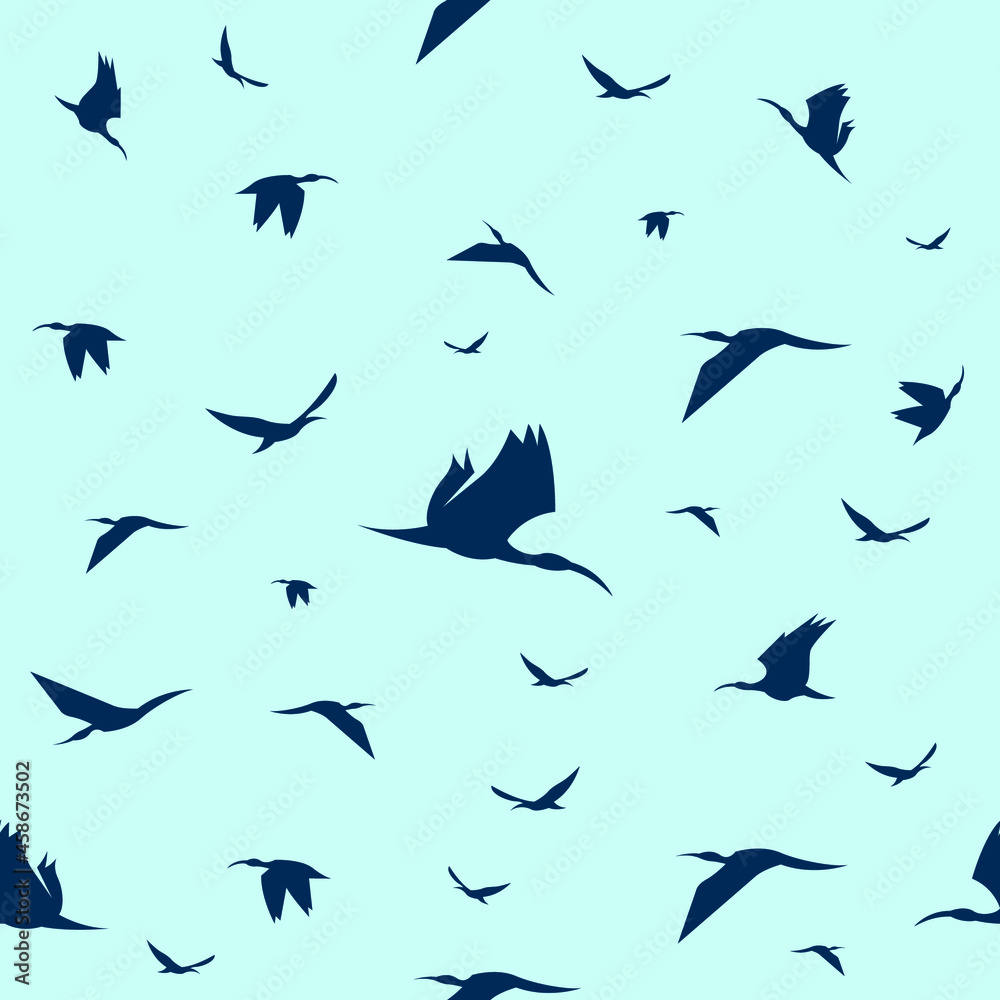 seamless pattern flying bird silhouette seamless pattern flying bird silhouette
