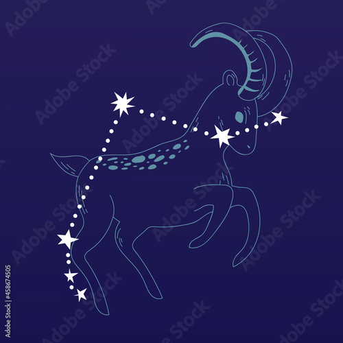 Aries astrological sign design vector