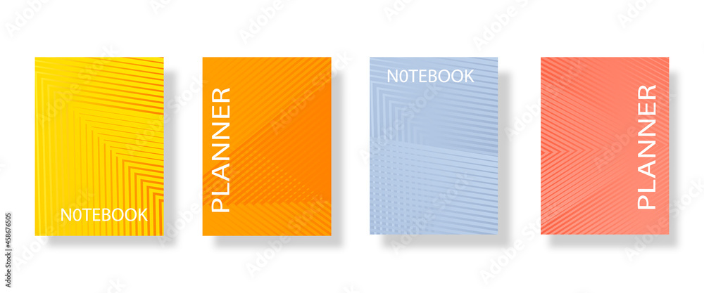 Minimal vector abstract cover notebook design. Planner and diary cover for print.