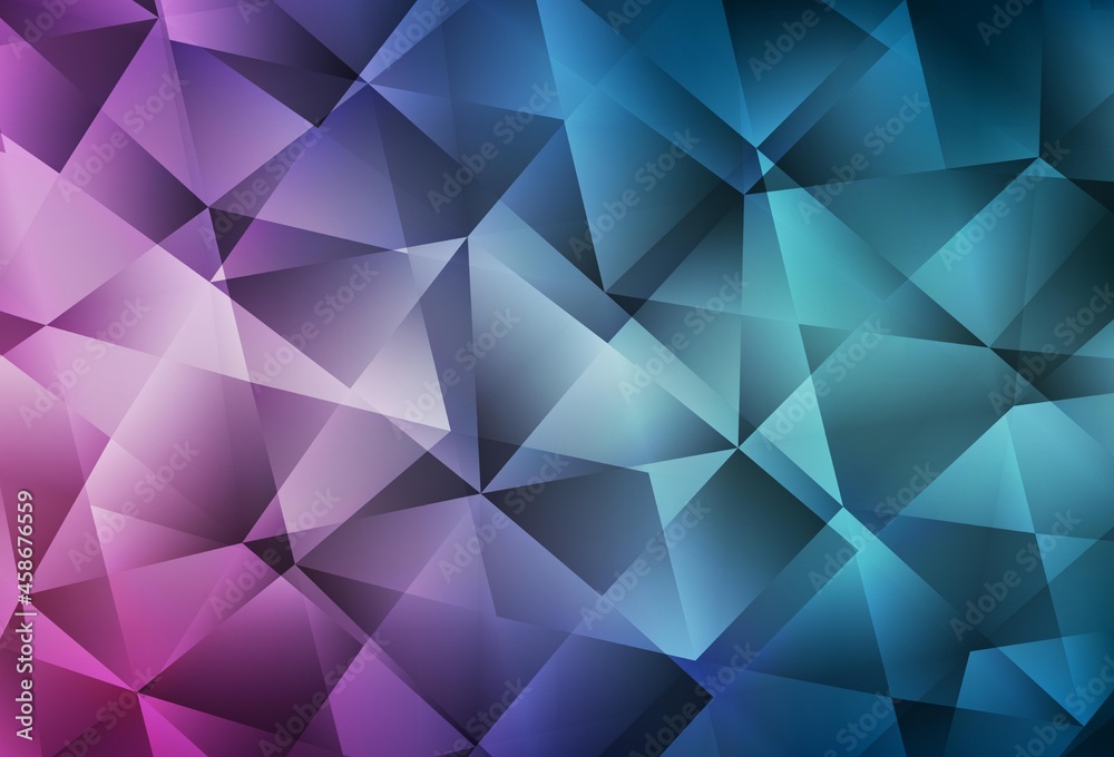 Light Blue, Red vector abstract mosaic background.