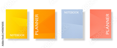 Minimal vector abstract cover notebook design. Planner and diary cover for print.