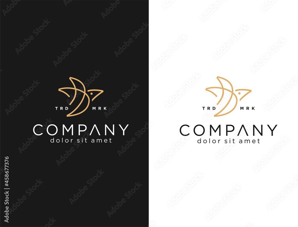 Minimalist animal Bird logo Design line outline monoline art icon vector luxury Minimalist animal Bird logo Design line outline monoline art icon vector luxury