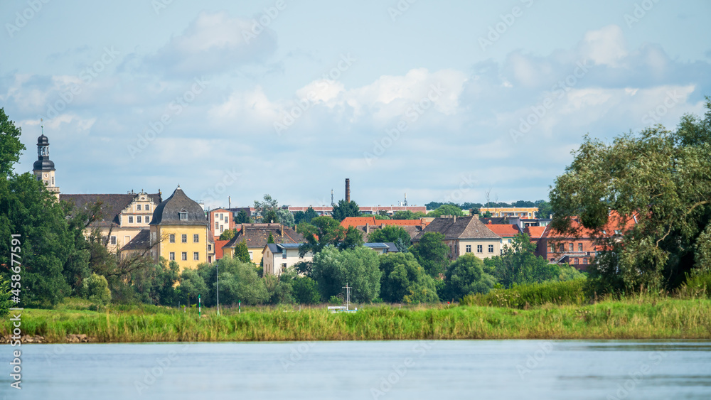 View at Coswig (Saxony-Anhalt) from the Elbe river
