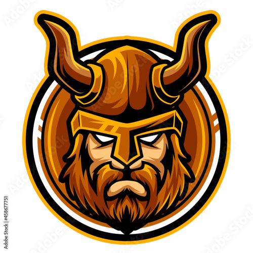 : head viking , mascot esports logo vector illustration