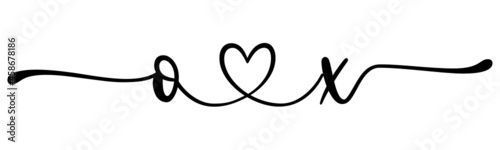 ox, xo, letters with heart Monogram, monogram wedding logo. Love icon, couples Initials, lower case, connecting HEART, home decor,