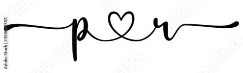 pr, rp, letters with heart Monogram, monogram wedding logo. Love icon, couples Initials, lower case, connecting HEART, home decor,