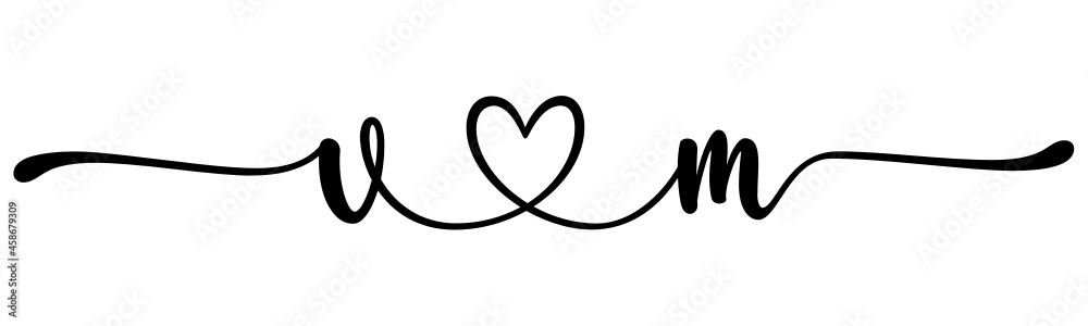 vm, mv, letters with heart Monogram, monogram wedding logo. Love icon, couples Initials, lower case, connecting HEART, home decor, vm, mv, letters with heart Monogram, monogram wedding logo. Love icon, couples Initials, lower case, connecting HEART, home decor,