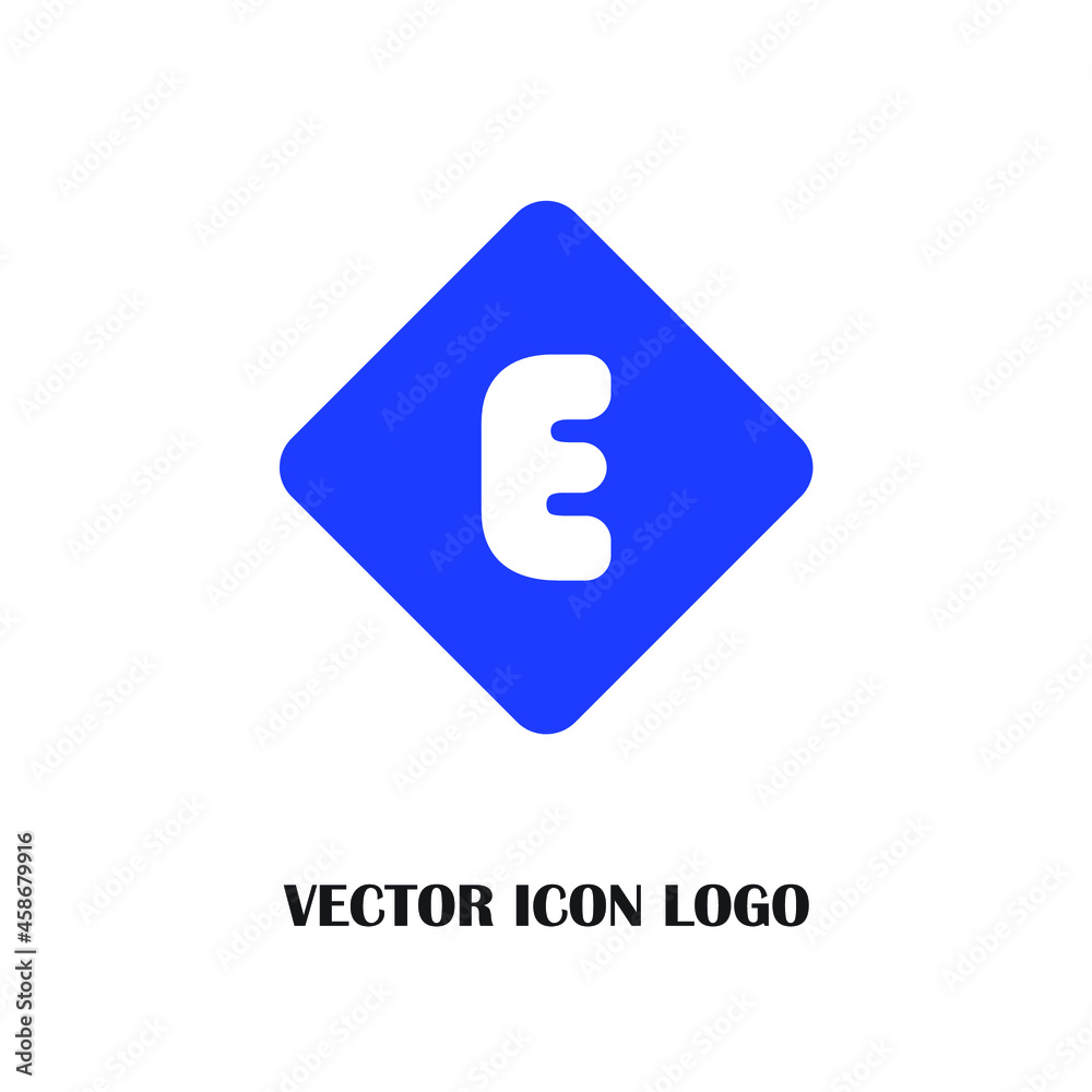 Letter E logo icon design template elements