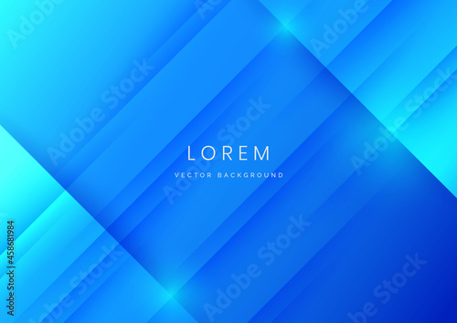 Abstract blue gradient geometric diagonal background. Minimal style. You can use for ad, poster, template, business presentation. Vector illustration