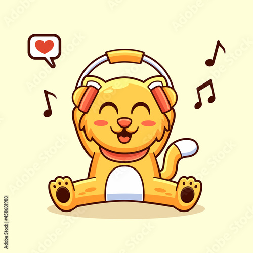  cute cat adorable mascot vector illustration template