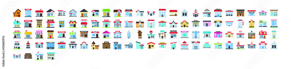 illustration of a set of Buildings illustration of a set of Buildings