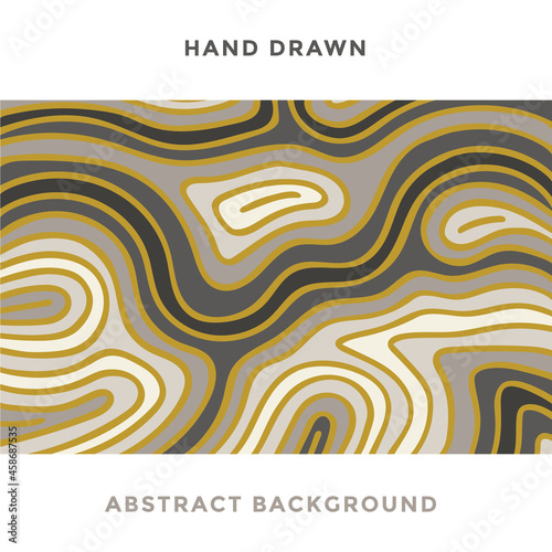 Topographic map hand drawn abstract background. Sketch drawing wood texture A4 format cover design template for book, report, notebook, album, brochure, magazine, flyer, booklet. Part of set.