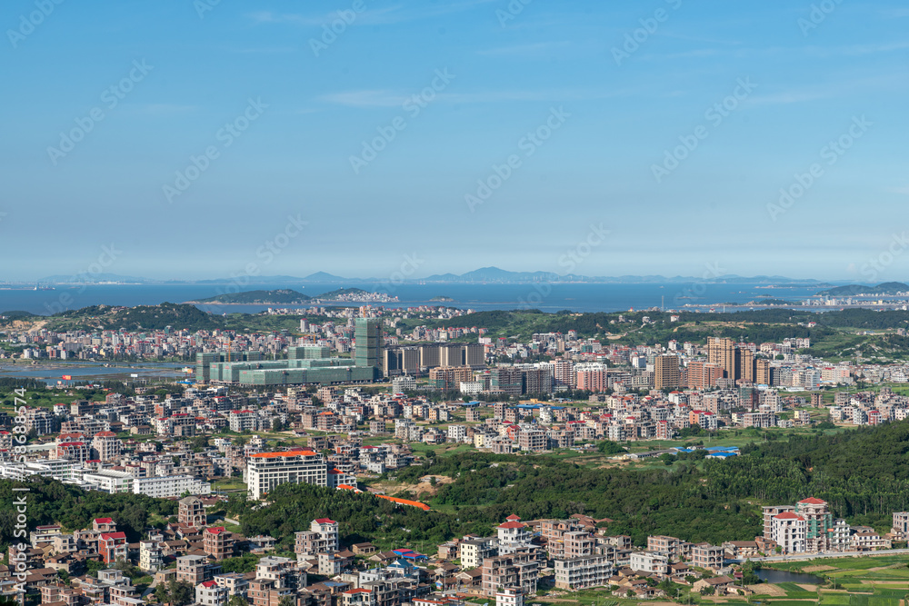 The mountain overlooks the rich villages and towns The mountain overlooks the rich villages and towns