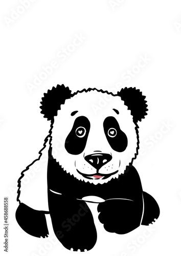 Fototapeta Naklejka Na Ścianę i Meble -  Cute panda bear cartoon