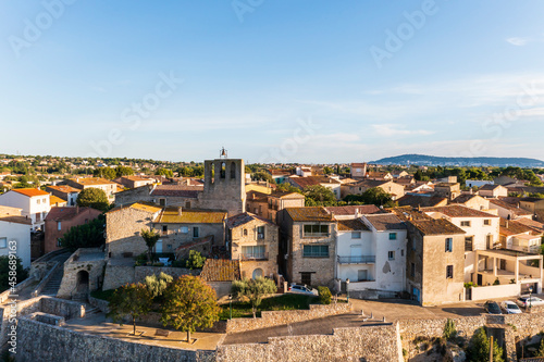 Town center of Balaruc le Vieux, in Languedoc, Occitanie, France