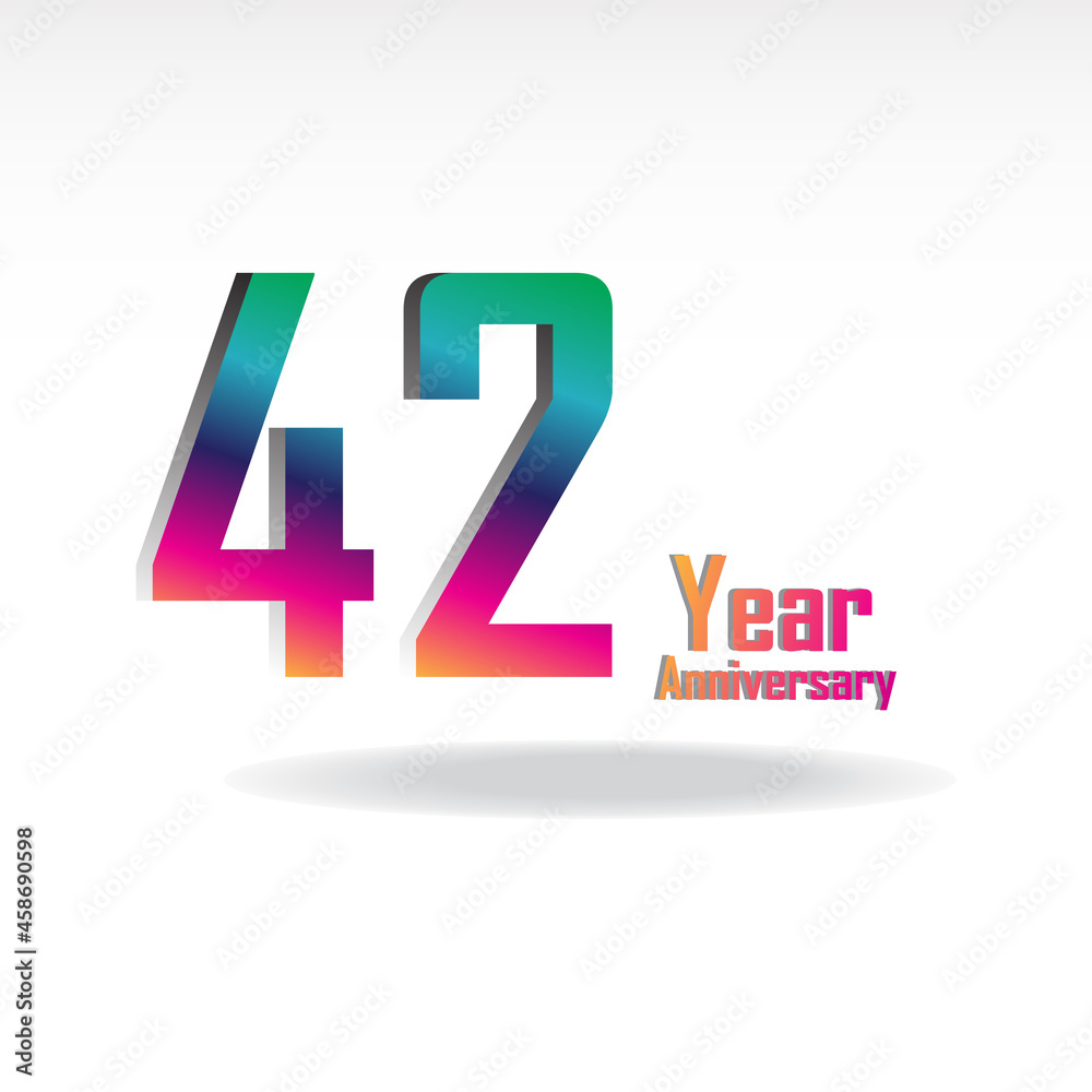 42 th anniversary event party. Vector illustration. numbers template for Celebrating. 42 th anniversary event party. Vector illustration. numbers template for Celebrating.