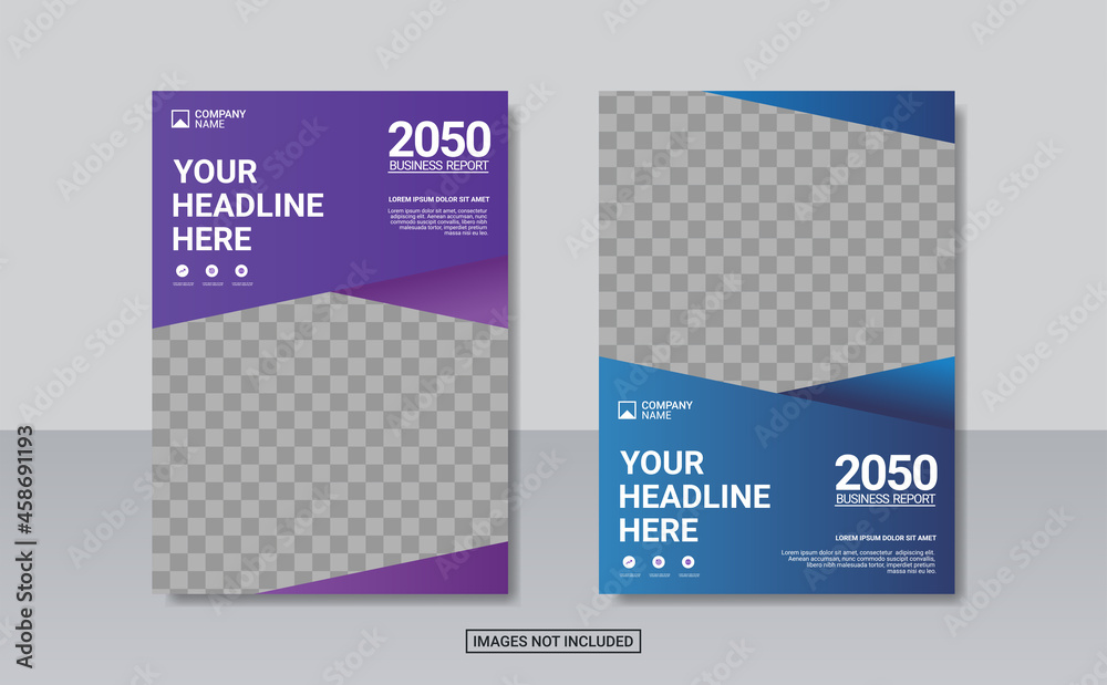 Obraz premium Modern business annual report template