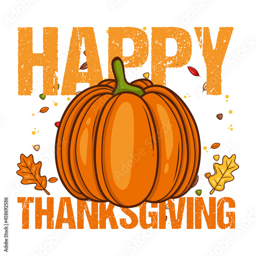 Happy Thanksigiving Tshirt Design template photo