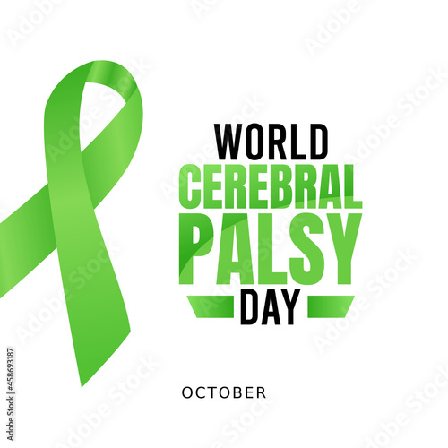vector graphic of world cerebral palsy day good for world cerebral palsy day celebration. flat design. flyer design.flat illustration.