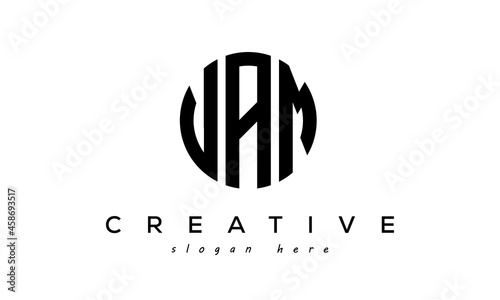 Letter VAM creative circle logo design vector photo