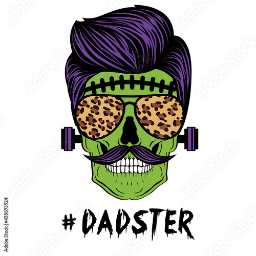 Monster Frankenstein Skull Dadster Halloween Set