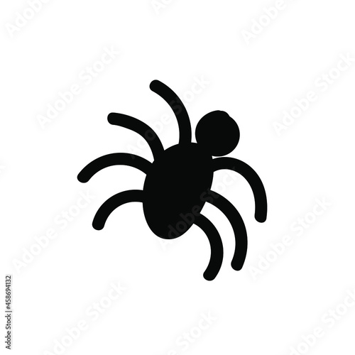 Vector spider for Halloween with black line on white background doodle style.Holiday,horror,scary illustration for all saints day hand drawn.Designs for invitations,social media,posters,packaging.