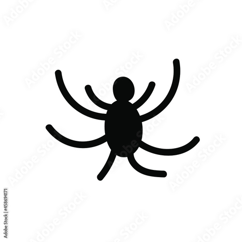 Vector spider for Halloween with black line on white background doodle style.Holiday,horror,scary illustration for all saints day hand drawn.Designs for invitations,social media,posters,packaging.