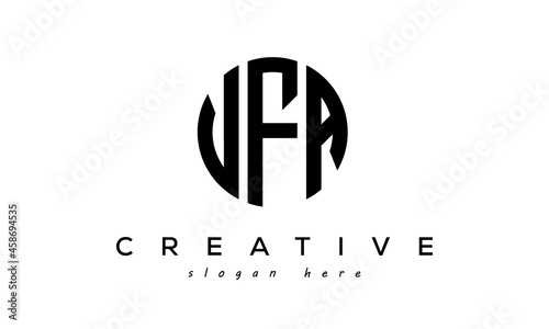 Letter VFA creative circle logo design vector photo