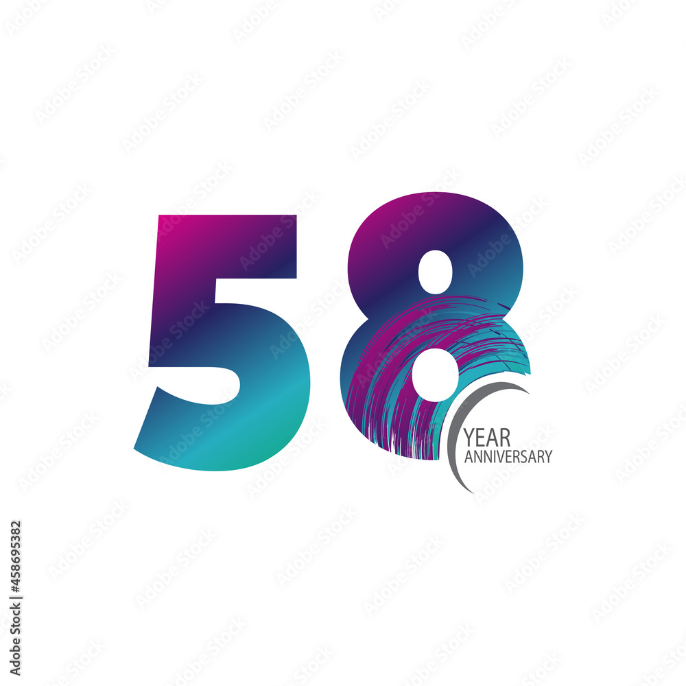 58 th anniversary event party. Vector illustration. numbers template for Celebrating. 58 th anniversary event party. Vector illustration. numbers template for Celebrating.