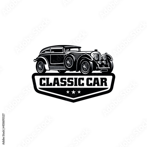 classic car isolated logo vector