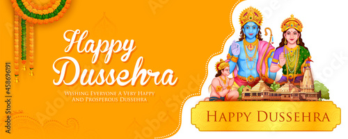 Happy Dussehra religious festival of India background