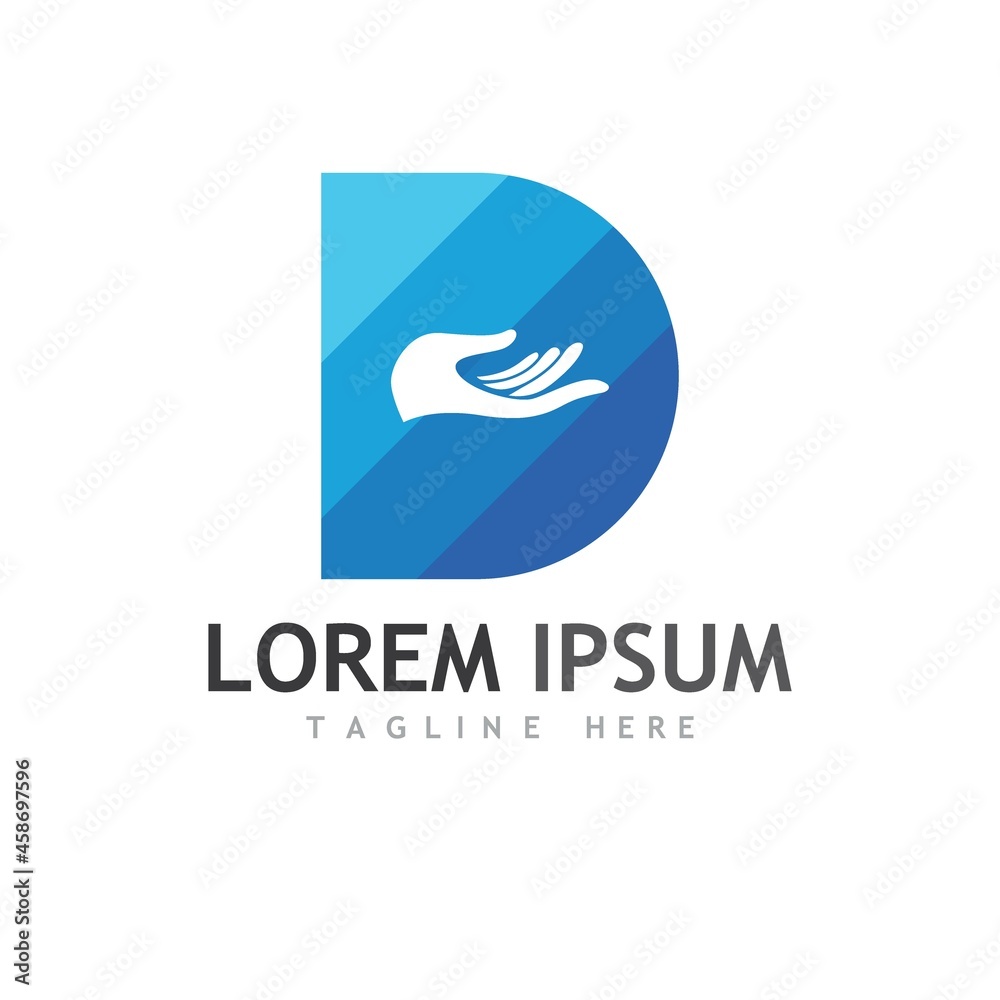 D letter logo and symbol illustration D letter logo and symbol illustration