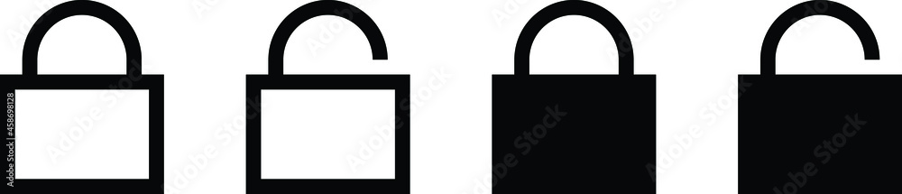 Padlock icon illustration Padlock icon illustration